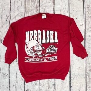 Vintage University of Nebraska Fiesta Bowl 1996 NCAA Football Sweatshirt
